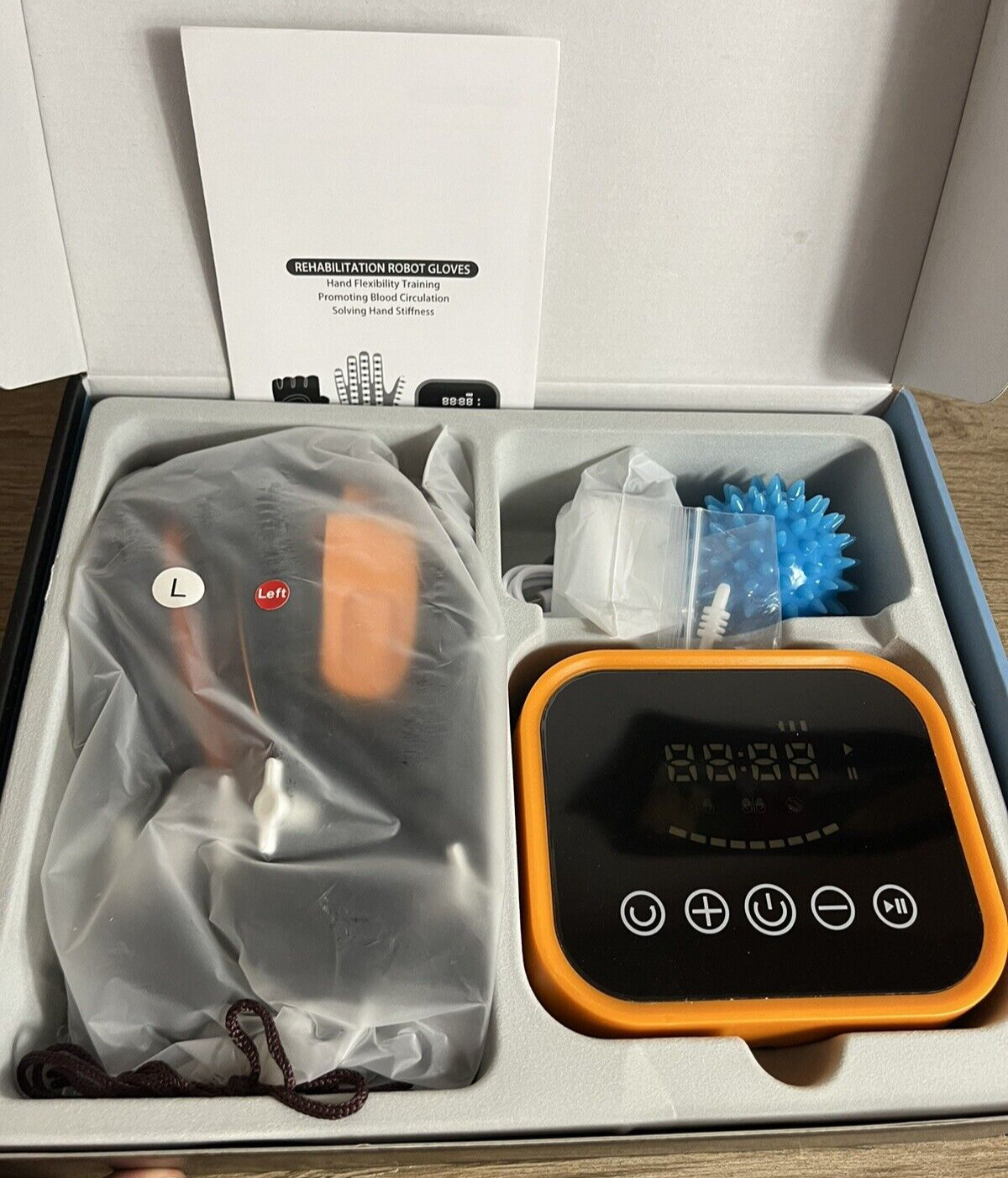 New Focuboody Rehabilitation Robot Hand Left Side Size Large Glove Orange