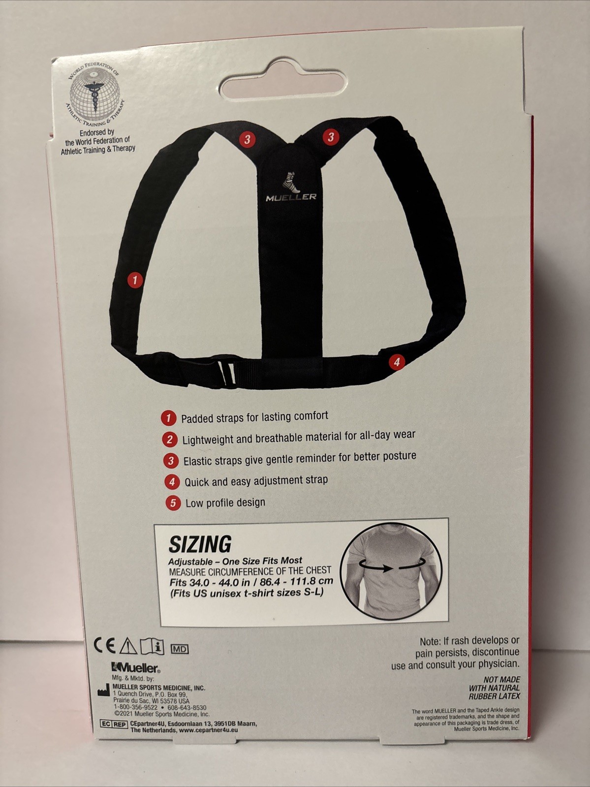 Mueller Sports Medicine Adjustable Posture Support – Level Minimum