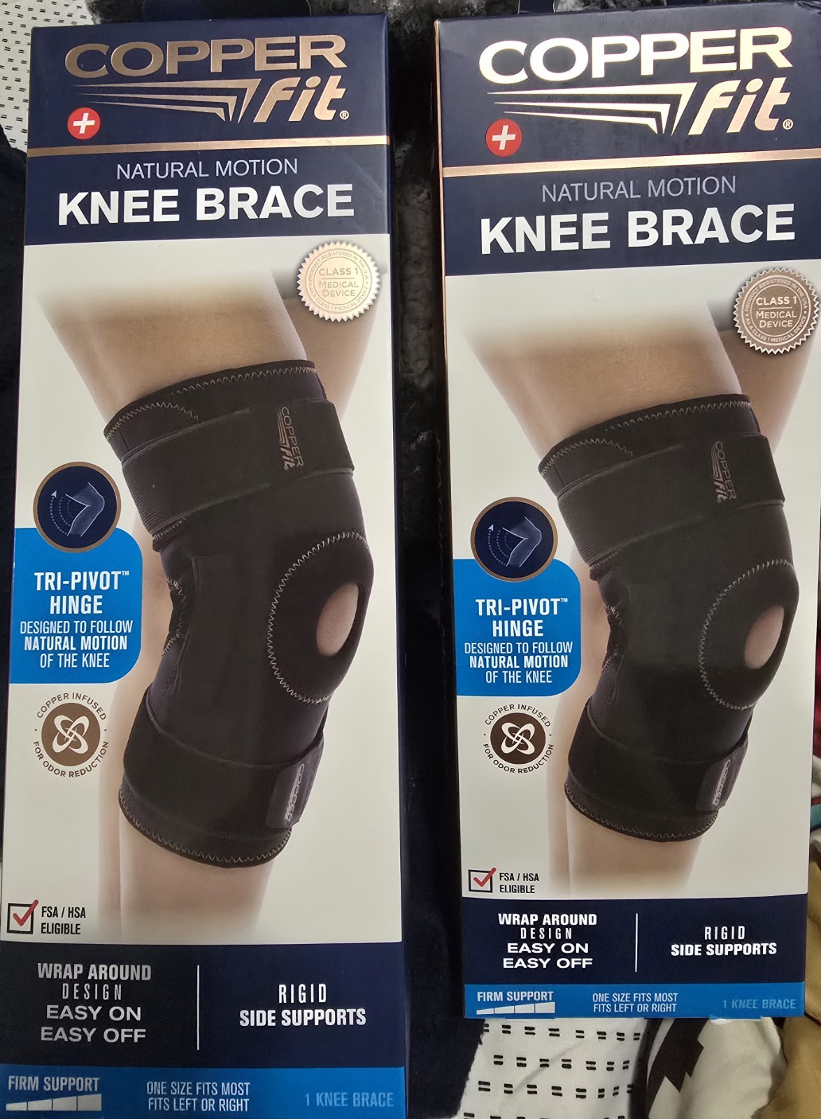 Copper Fit Natural Motion Knee Brace, Adjustable and Breathable, One Size…