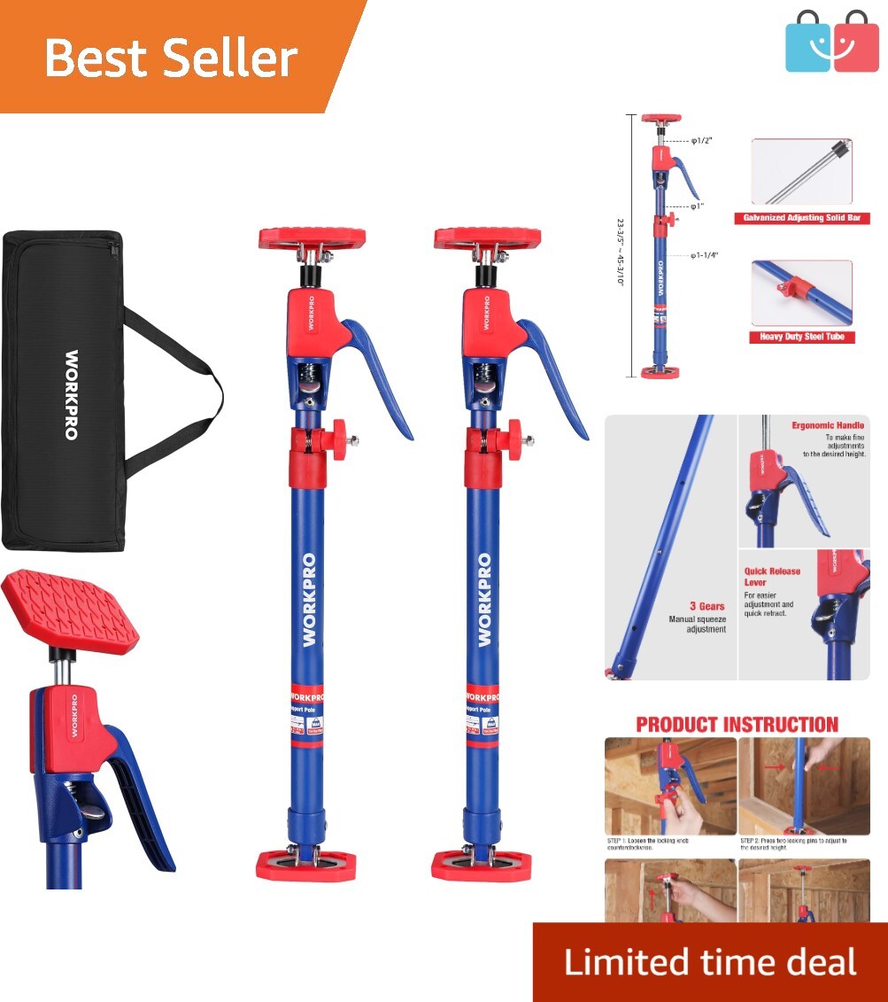 High Density Adjustable Support Pole – Perfect for Cabinets & Shelves