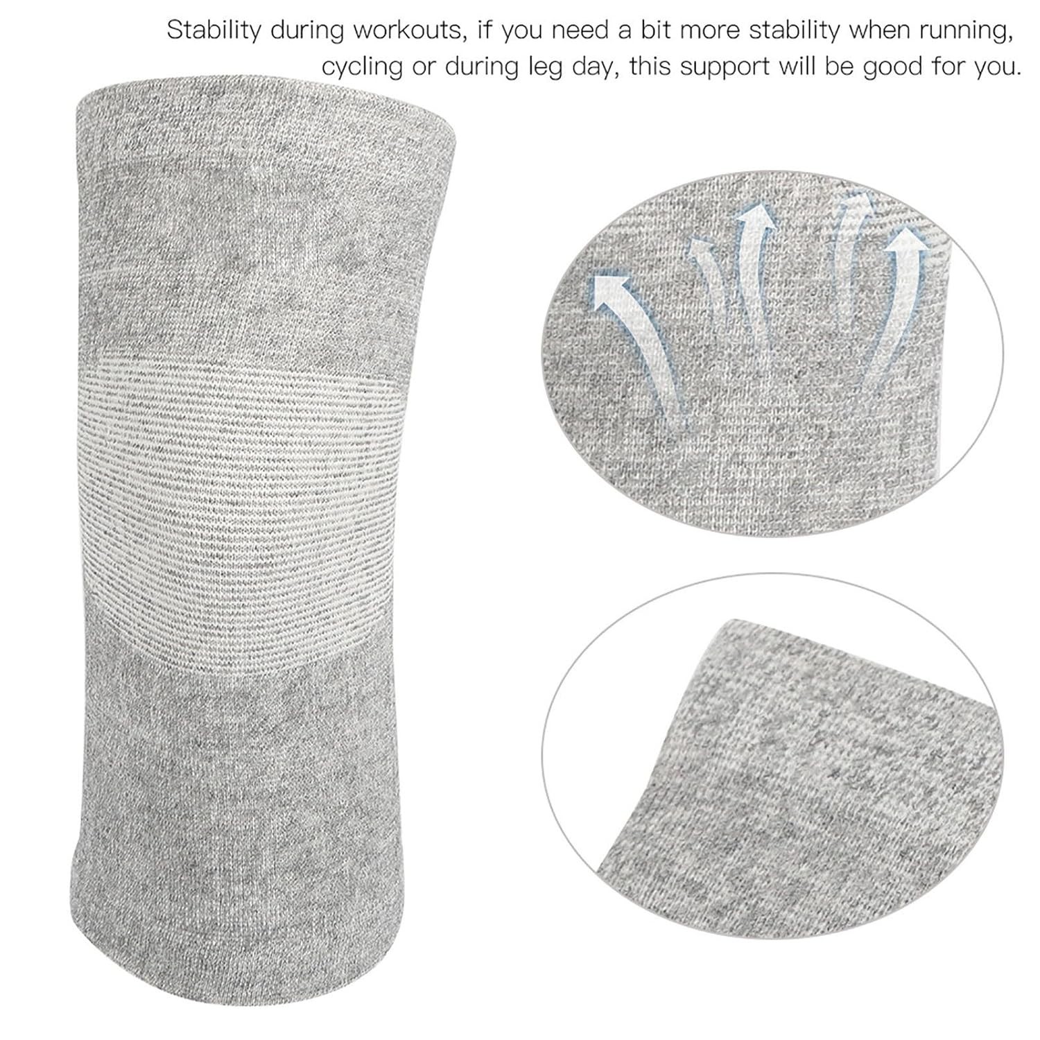 Bamboo Charcoal Compression Knee Sleeve – One Size for Sports & Arthritis Relief