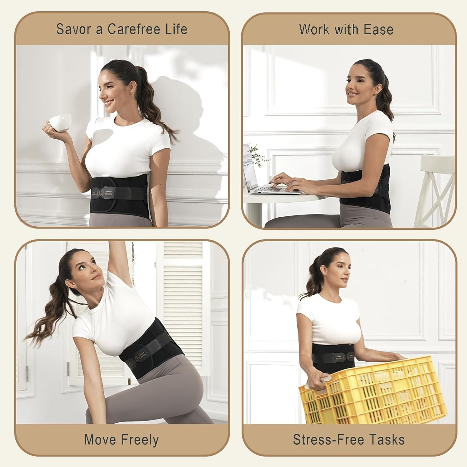 Copper Back Brace Unique SVA System for Proper Posture Enhanced Ergonomic Pad XL