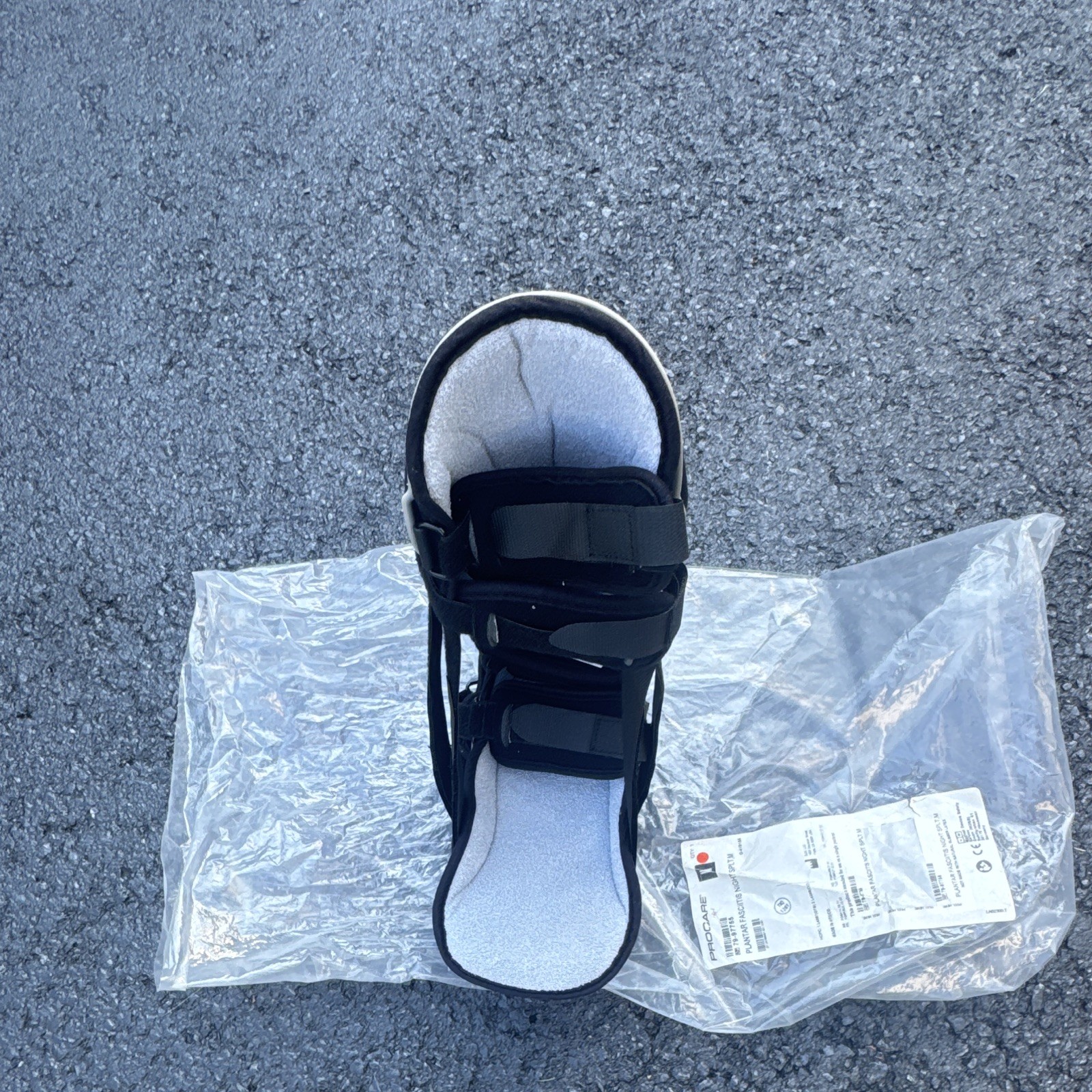 ProCare Adjustable AFO Walking Boot Brace M, Latex Free, Black/Gray Immobilizer