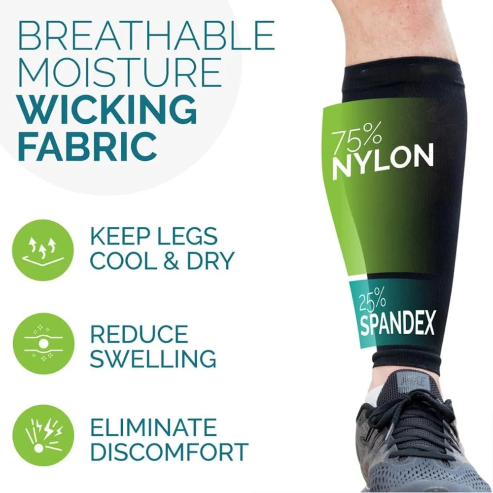 1Pcs Calf Compression Sleeves for Men Women (20-30mmhg) – Shin Guard Calf Suppor