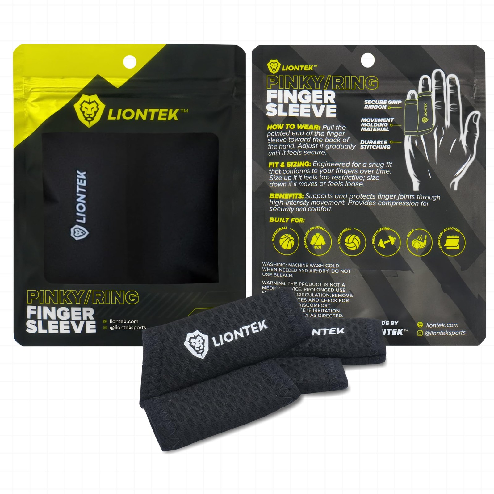 1 Pair PinkyRing Flow Finger Sleeve V3 Joint Support Compression XLarge