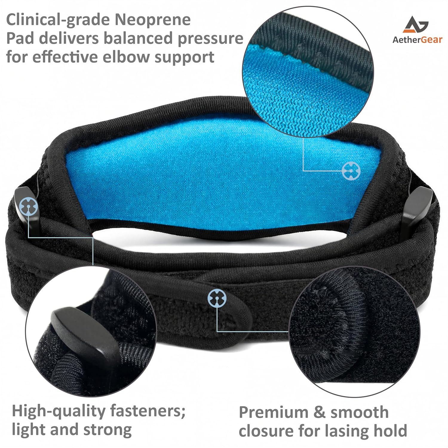 Tennis Elbow Brace Support Strap for Men Women Tendonitis Golfers Elbow Relief +