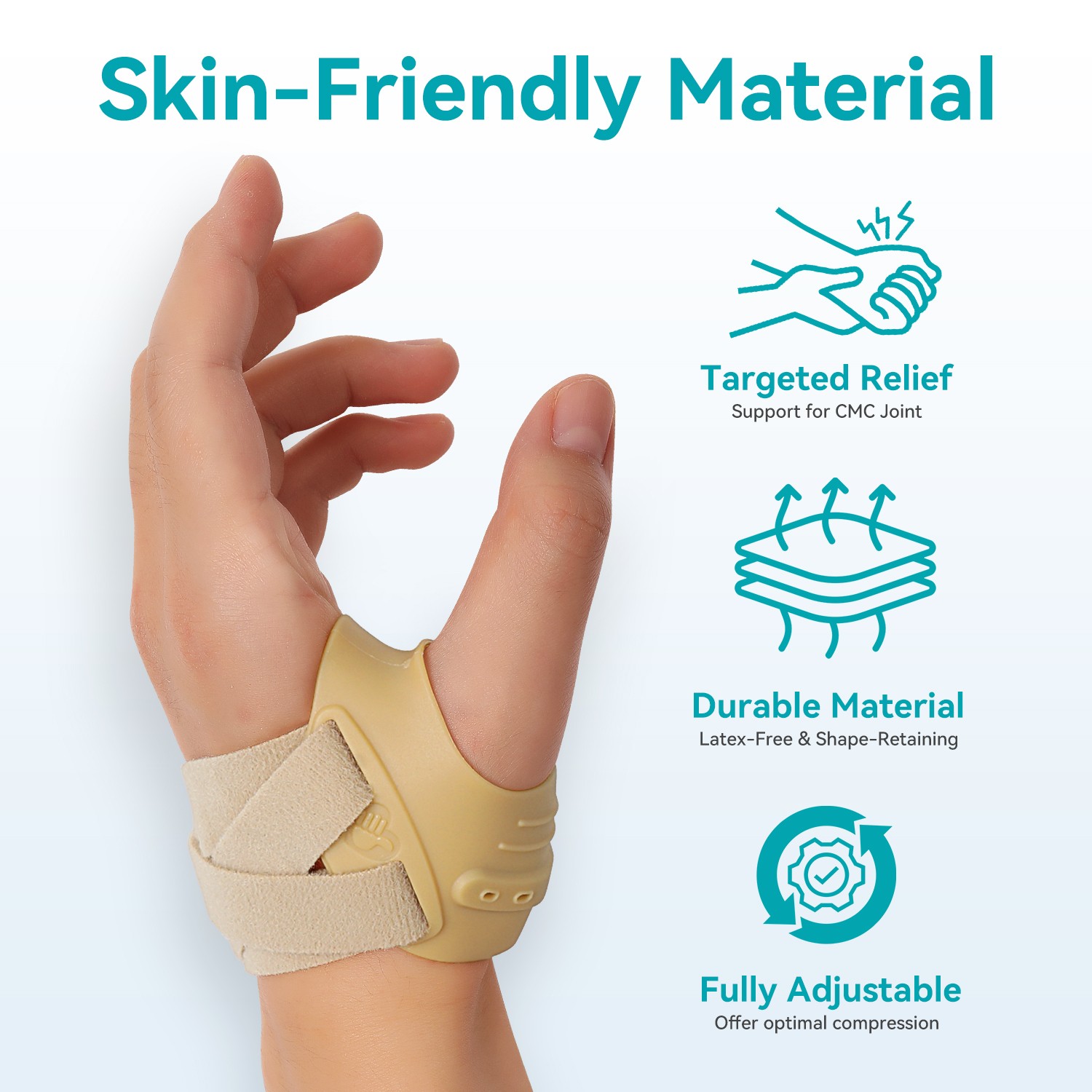 Adjustable Thumb Support Brace CMC Joint Protector Wrist Immobilizer Tennis