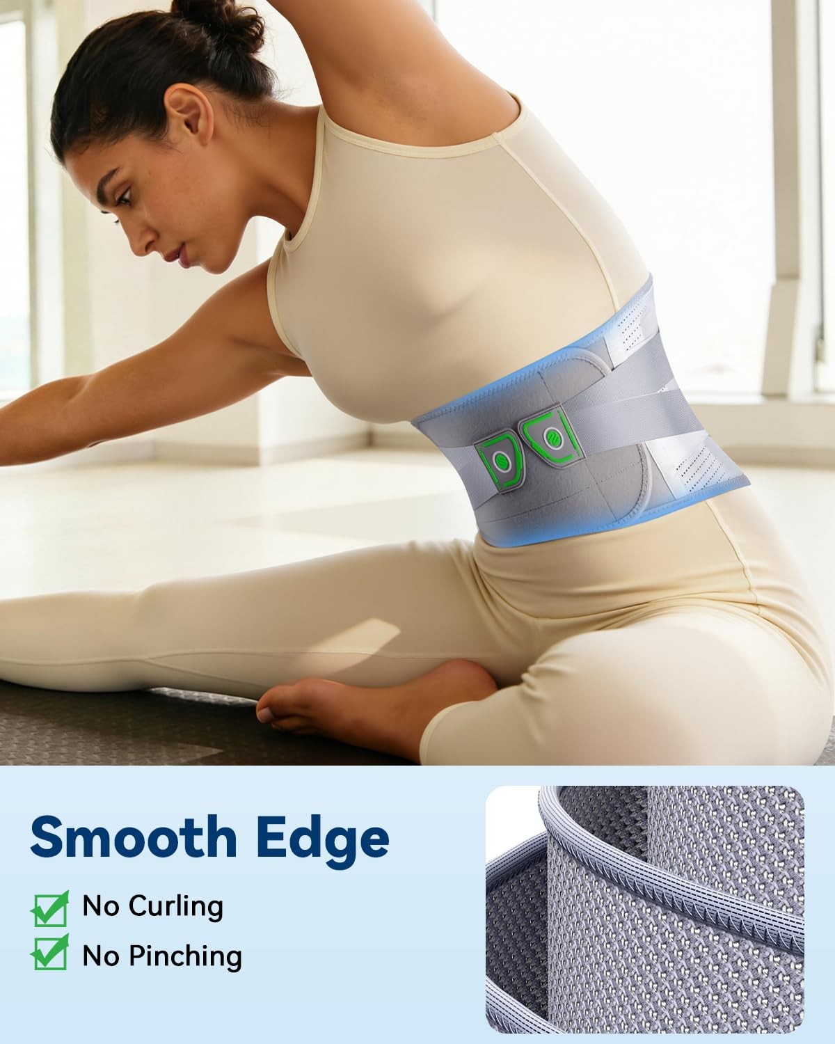 Medical Grade Back Brace for Women Lower Back Pain Relief [Ultra Breathable &