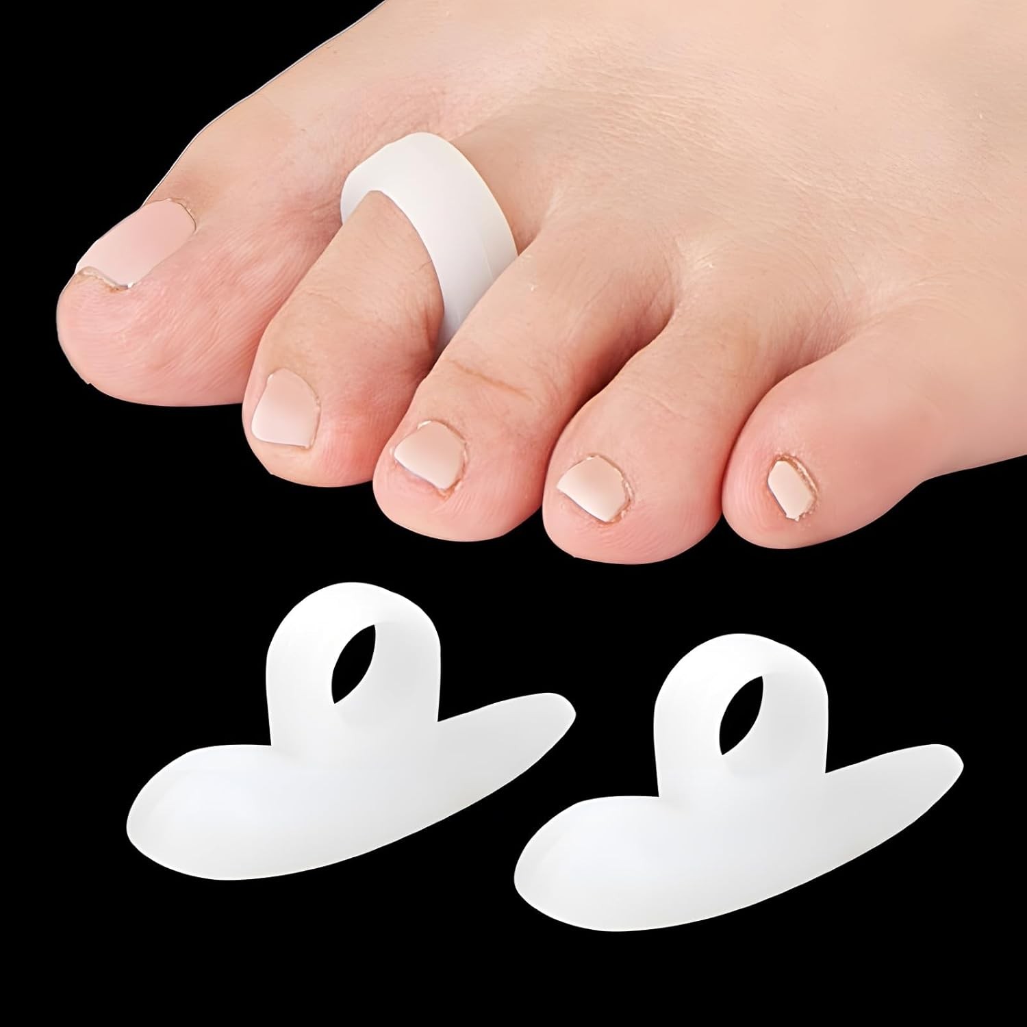 12x silicone gel toe spreaders, hammer toe pads, hallux valgus correction pads