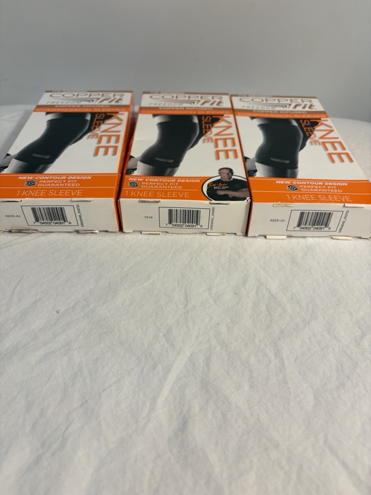 Copper Fit Freedom Copper Infused Knee Compression Sleeve Size XL Unisex 3 Pack!