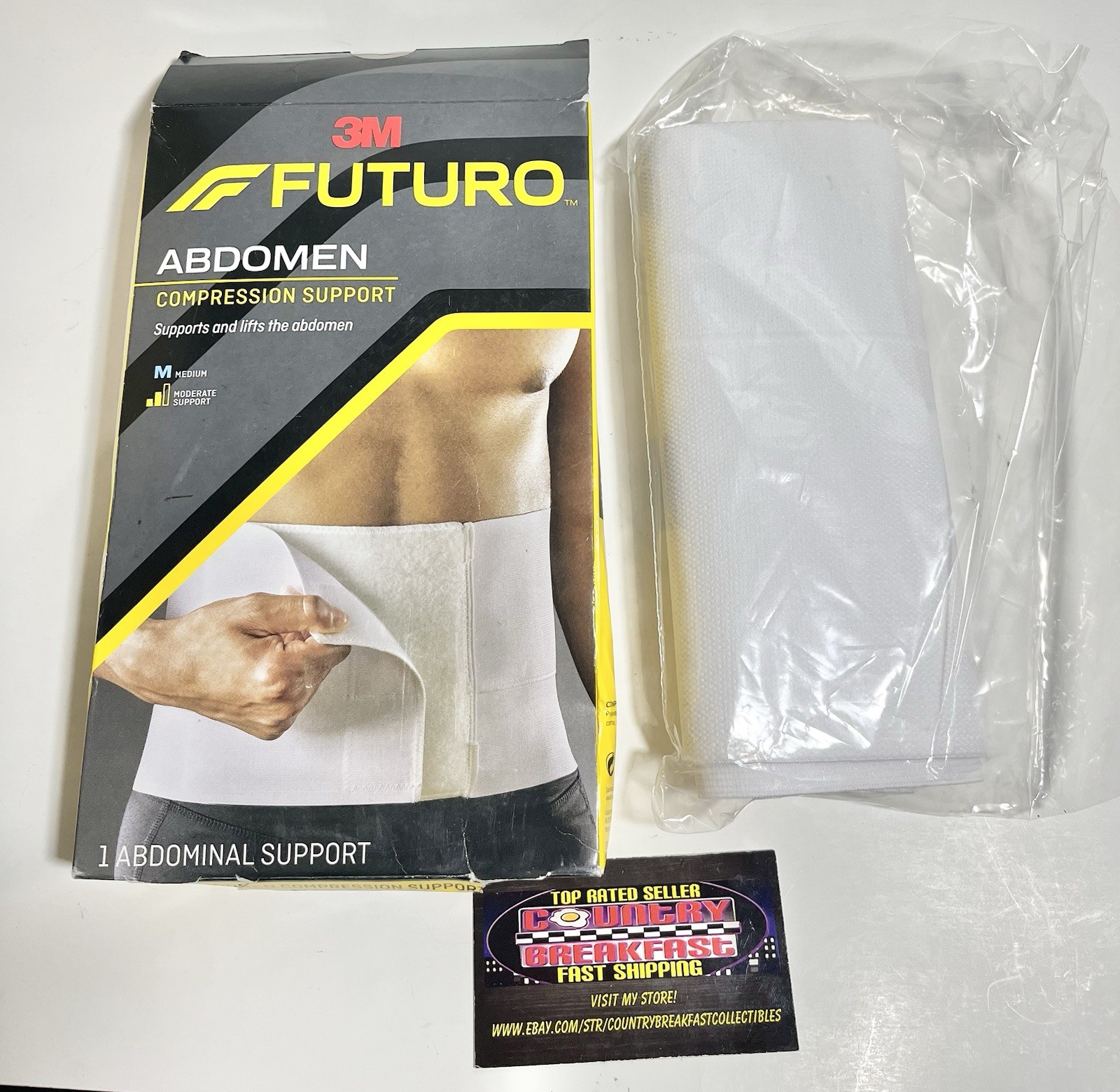 3M Futuro Abdomen Compression Surgical Binder Medium Moderate Support 46201 3 PK