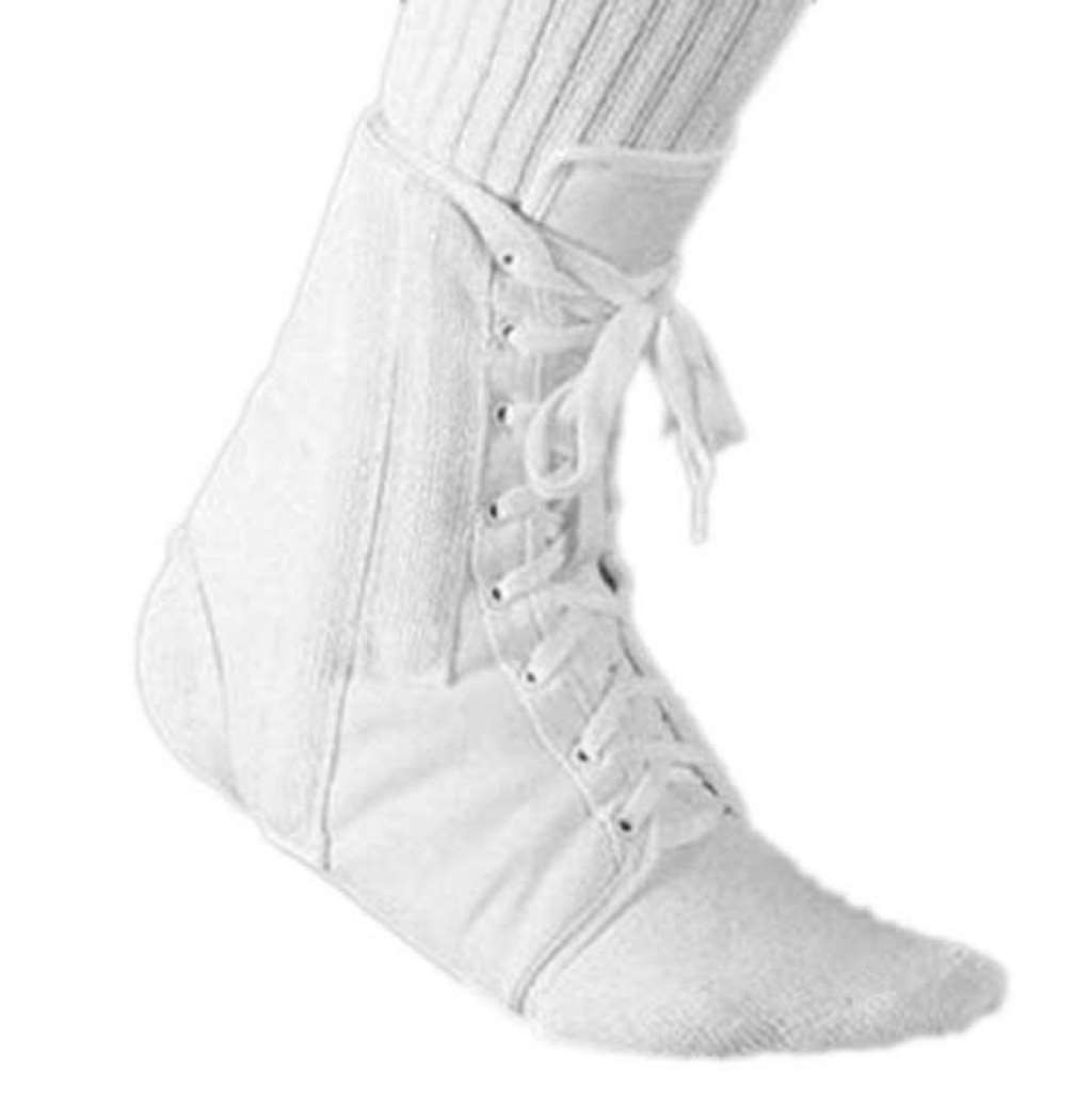 FLA Lace-Up Ankle Brace (Size: S) White Medical Canvas