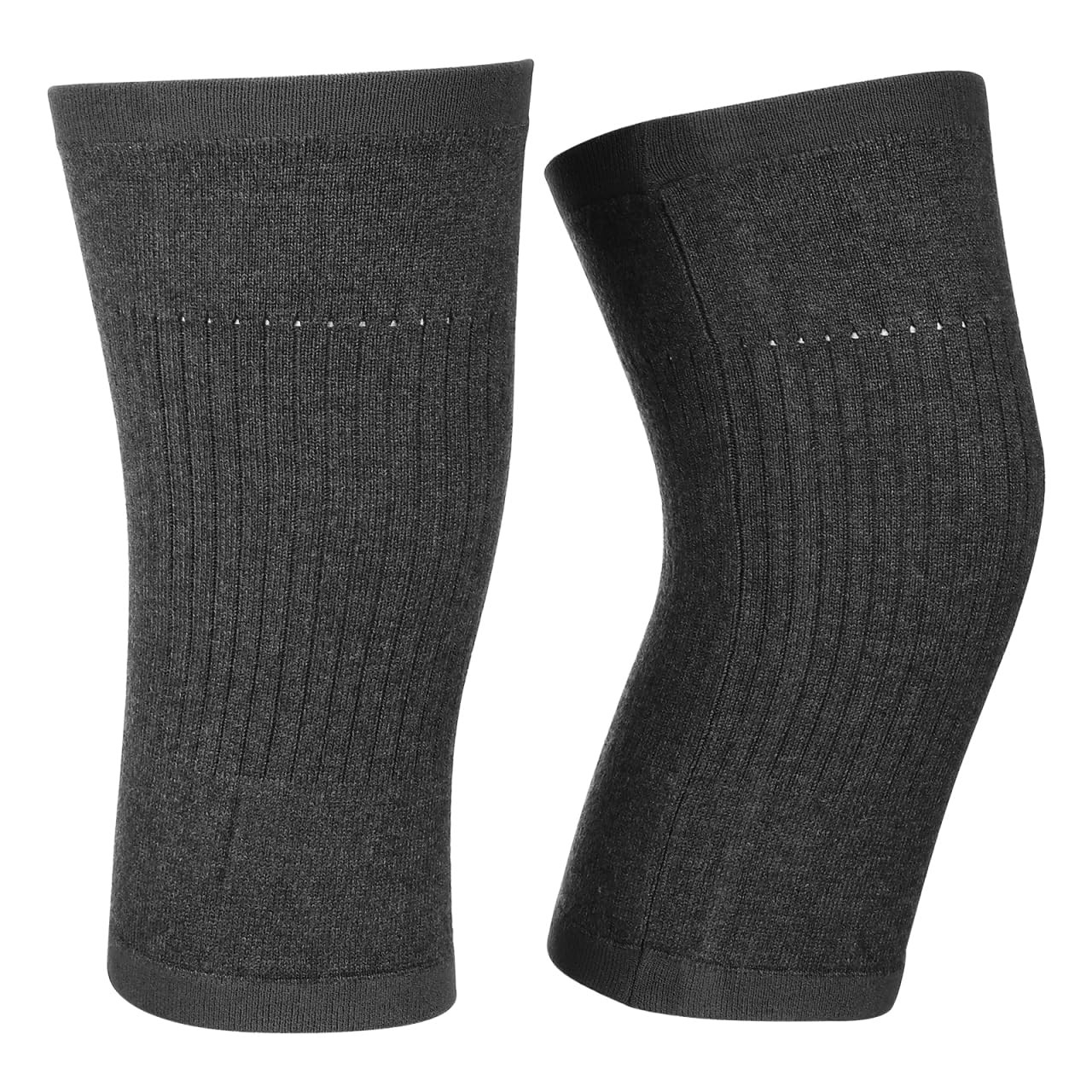 Dark Grey Wool Brace Pad Cashmere Thermal Leg Sleeve NonSlip Kneecap Men Women