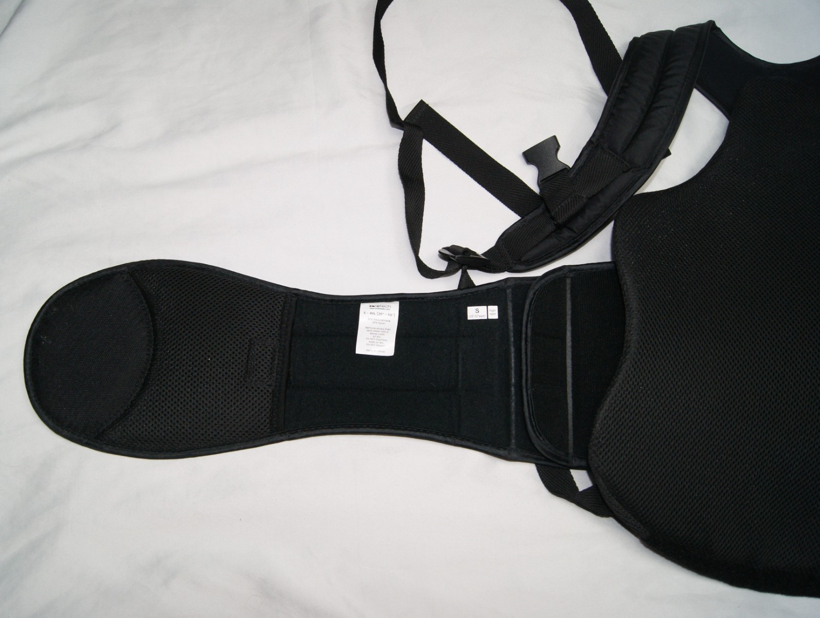 coretech back brace w/ shoulder straps black S-4XL adjustable 25″-68″ SUP2054BLK