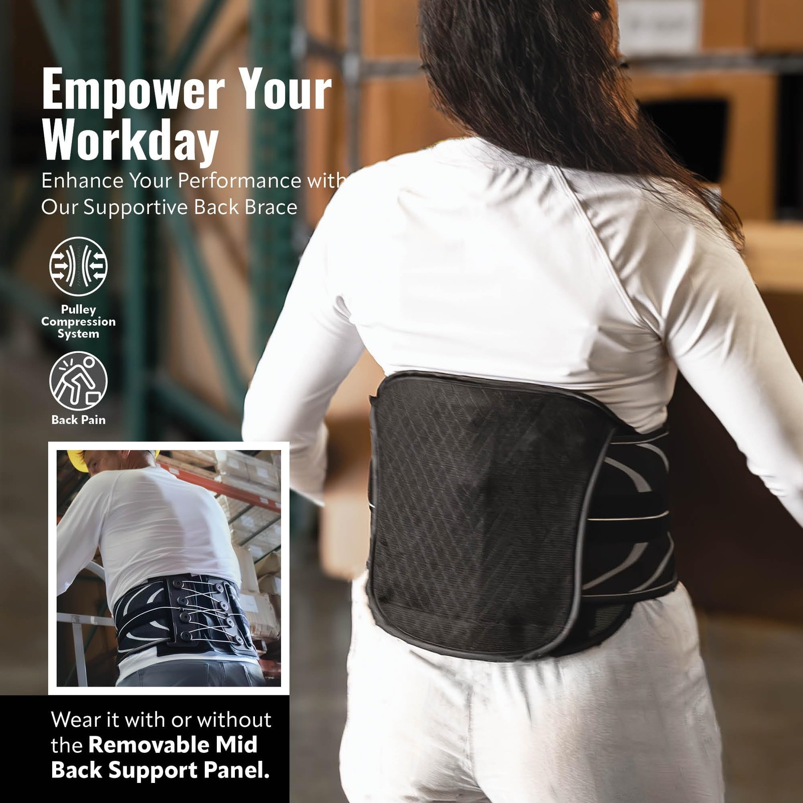 Braceapedia BakTec Universal LSO Mid Back Brace, For Lower Pain, SM-XL