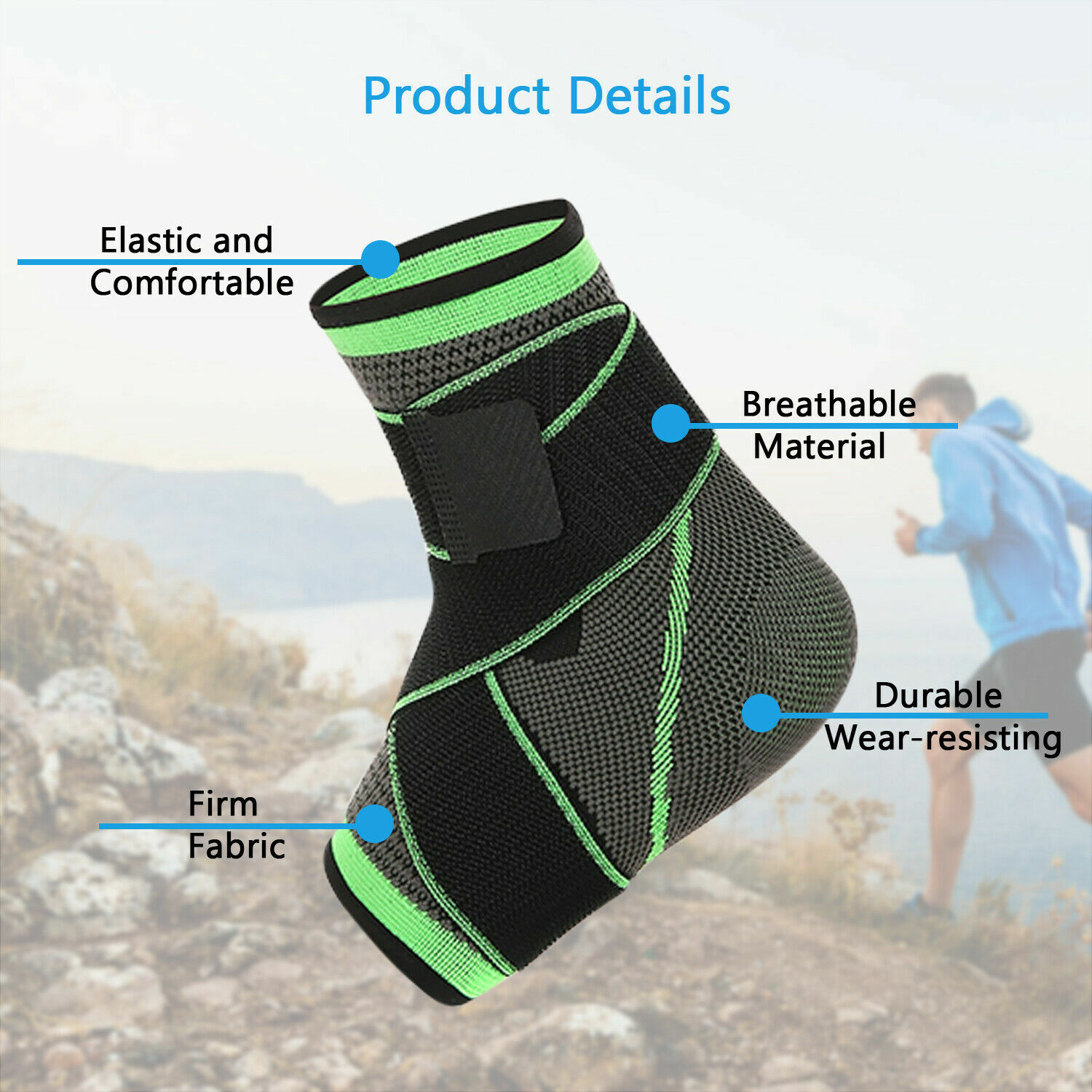 Tobillera Deportiva PROTECTOR DE TOBILLO Soporte Gym Foot Fasciitis Pain Relief
