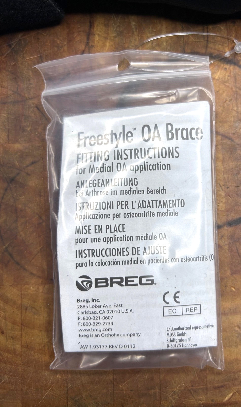 Breg Freestyle Medial OA MED RT L Brace Right Knee