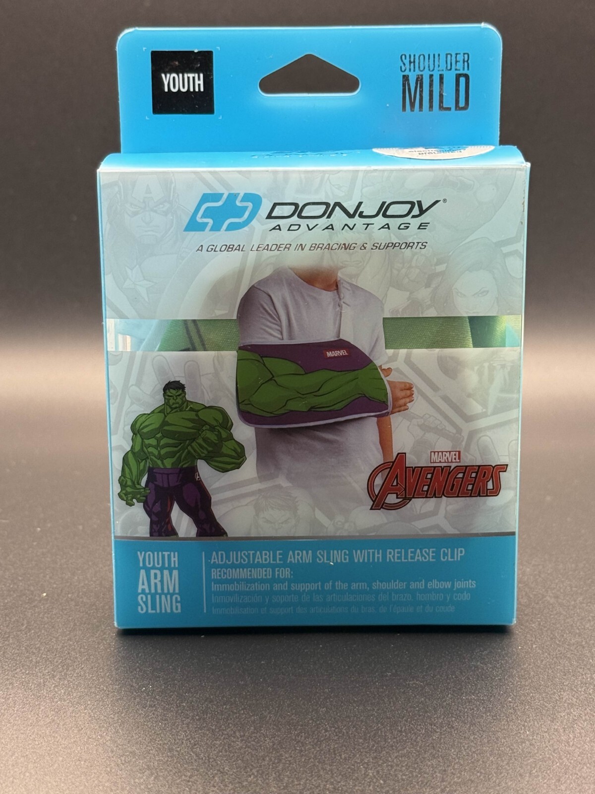 Marvel Avengers DonJoy Advantage Hulk Youth Adjustable Arm Sling w/ Release Clip
