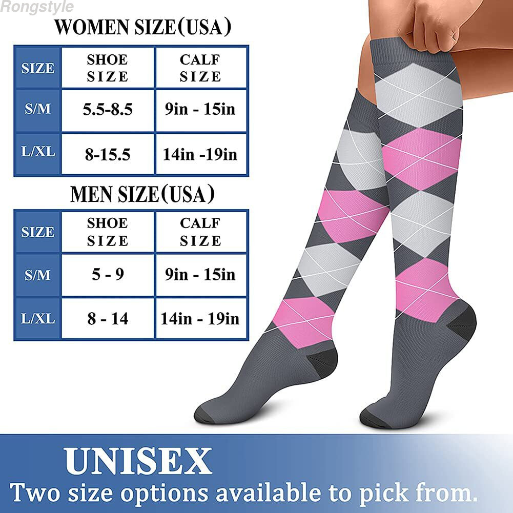 Compression Socks Stockings Mens Womens Knee High Medical 20-30 mmHG S/M-L/XL