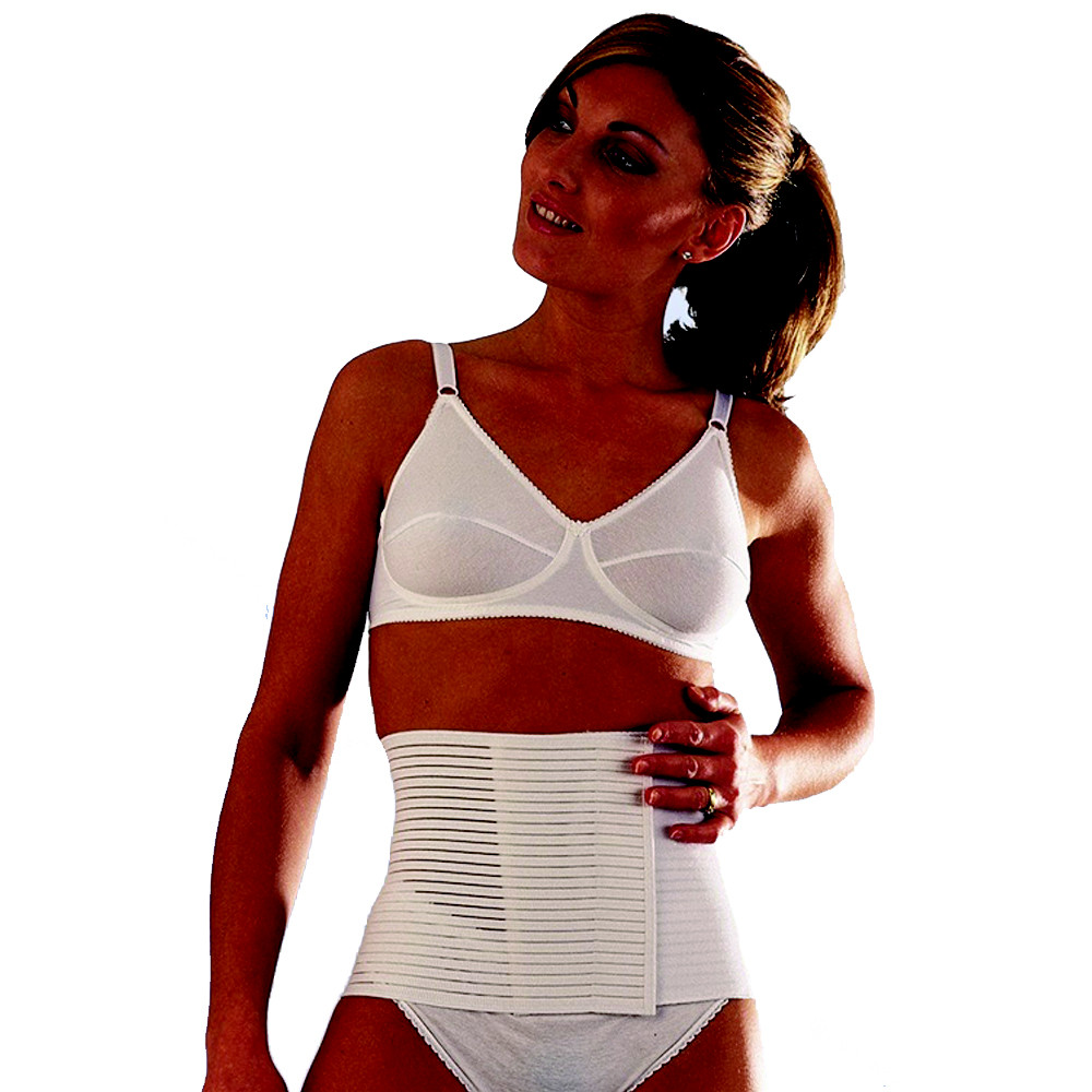 Scudotex Universal Lumbar Band Brace H 20cm Post Surgery Postpartum White