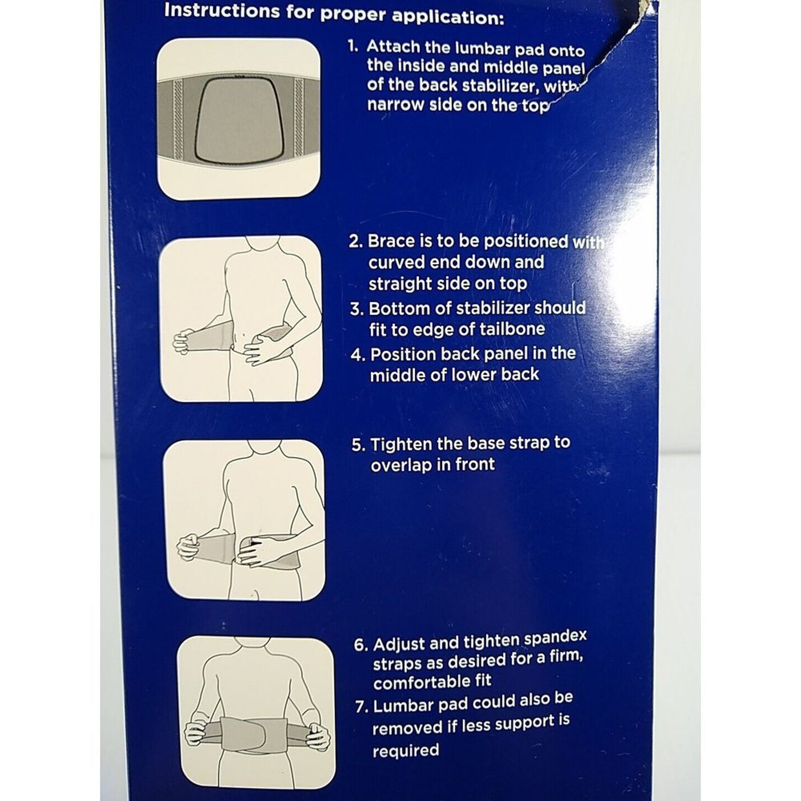 Walgreens Deluxe Back Stabilizer Support Belt Dual Adjustable Straps Size S/M