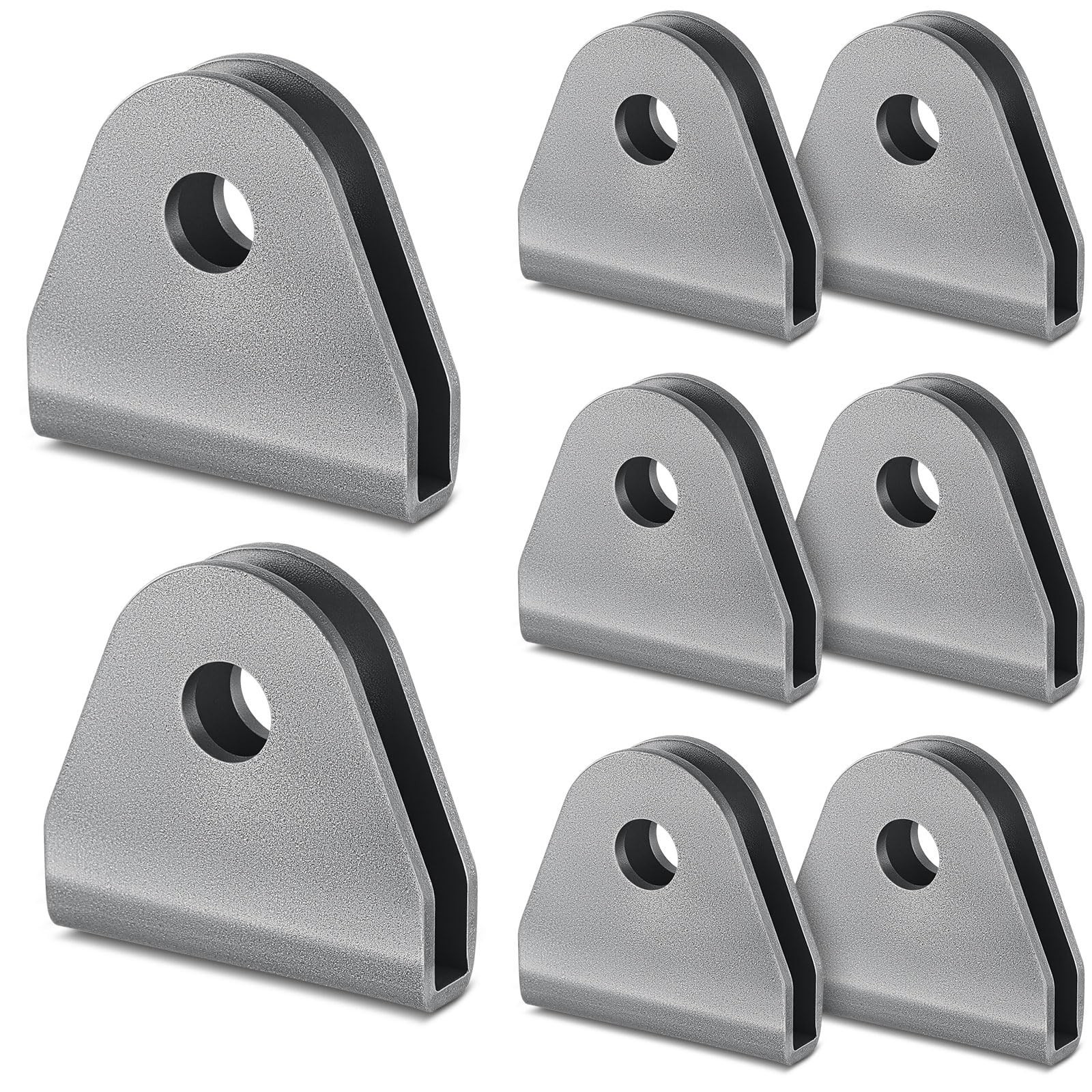 8 Pack Double Shear Tabs for Seat Belts – 1/2″ Weld-On Limit Straps for Offroad