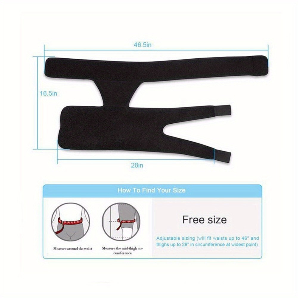 Groin Support Compression Wrap Black Adjustable Groin Brace Wrap Hip Thigh