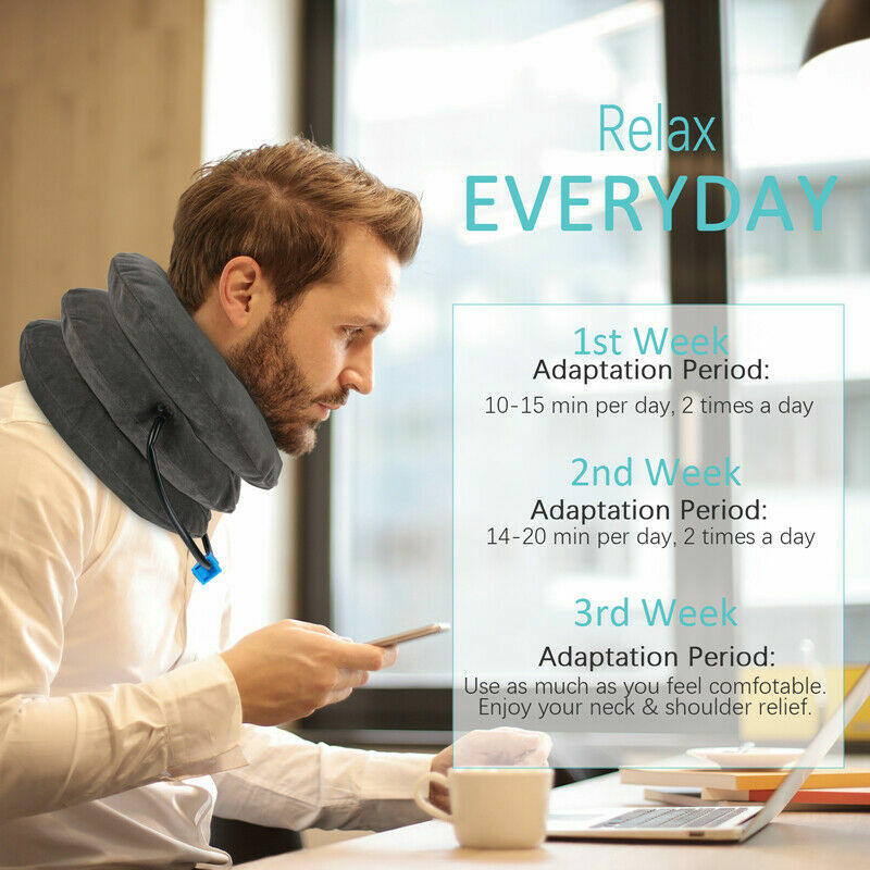 Inflatable Neck Stretching Pillow That Alleviates Neck Discomfort And Pressure