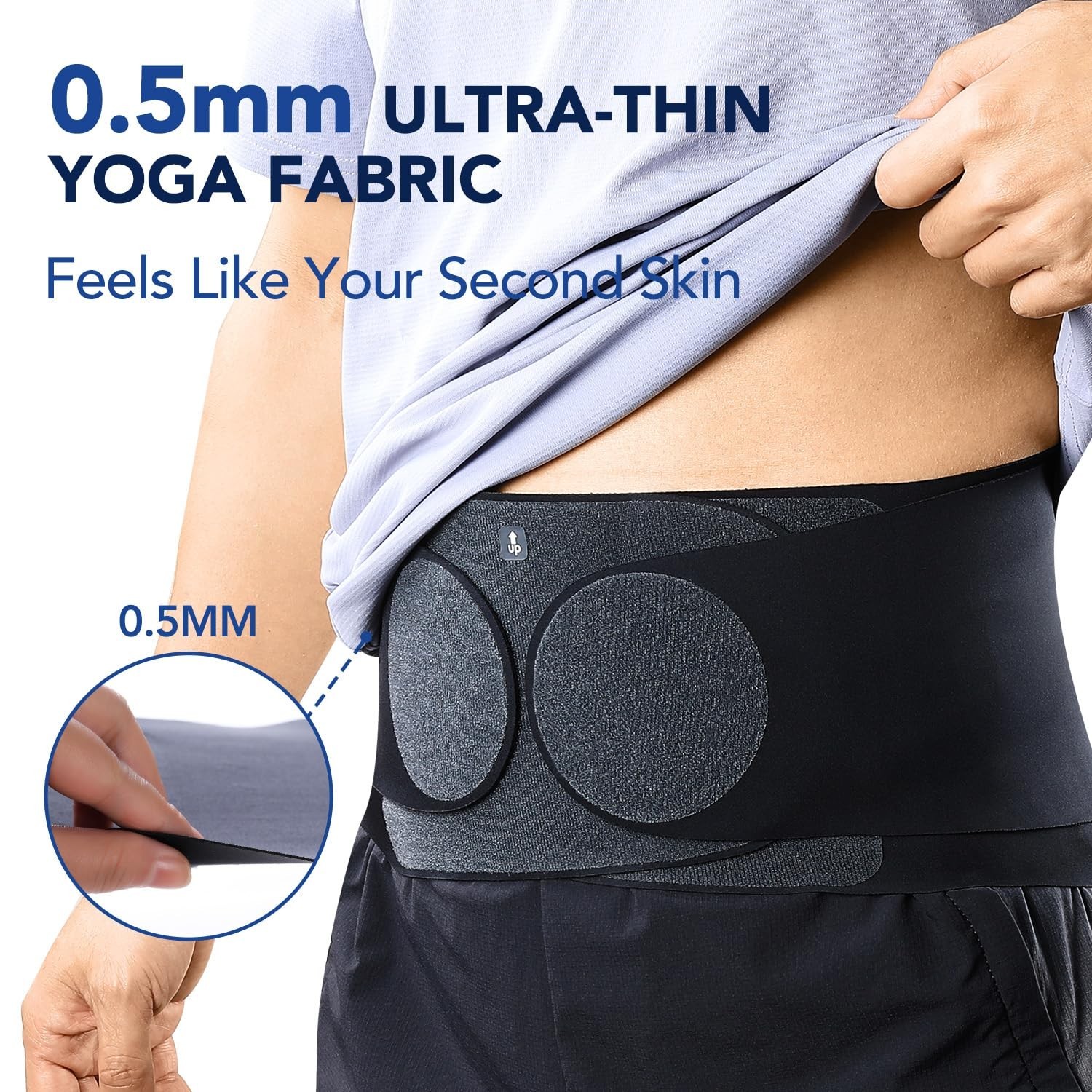 0.5mm Ultra Thin Back Brace Women Men Seamless Yoga Fabric All Day Comfort Wear