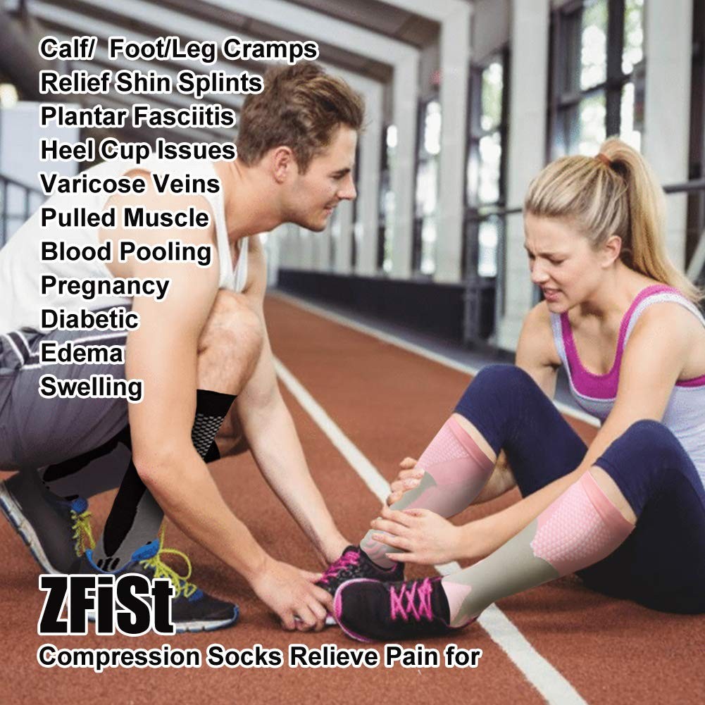 3 Prs Sport Compression Socks Men,20-30mmhg Nurse Socks for Edema