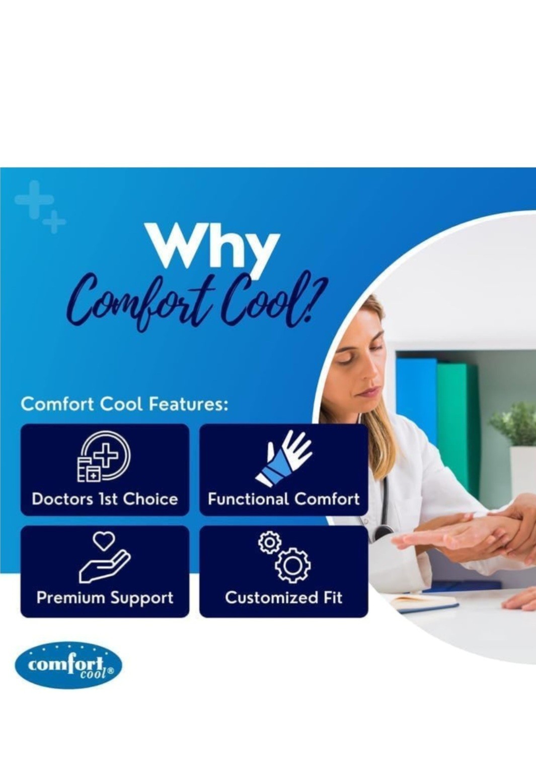 CMC Restriction Splint for Left Hand Brace Comfort Cool Wrist and Thumb Support