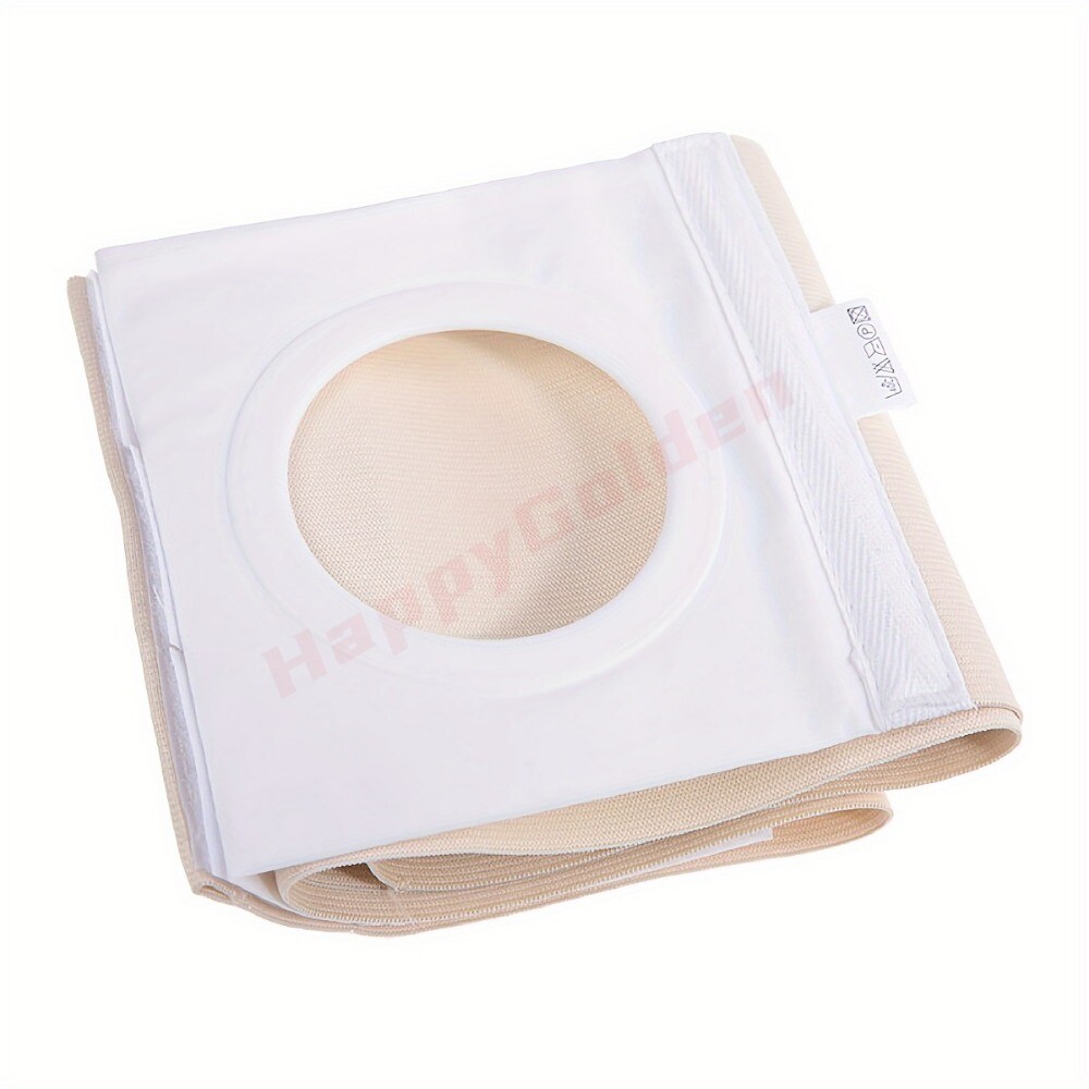 Adjustable Comfort Ostomy Belt Hernia Support Pain Relief Breathable Cloth Beige