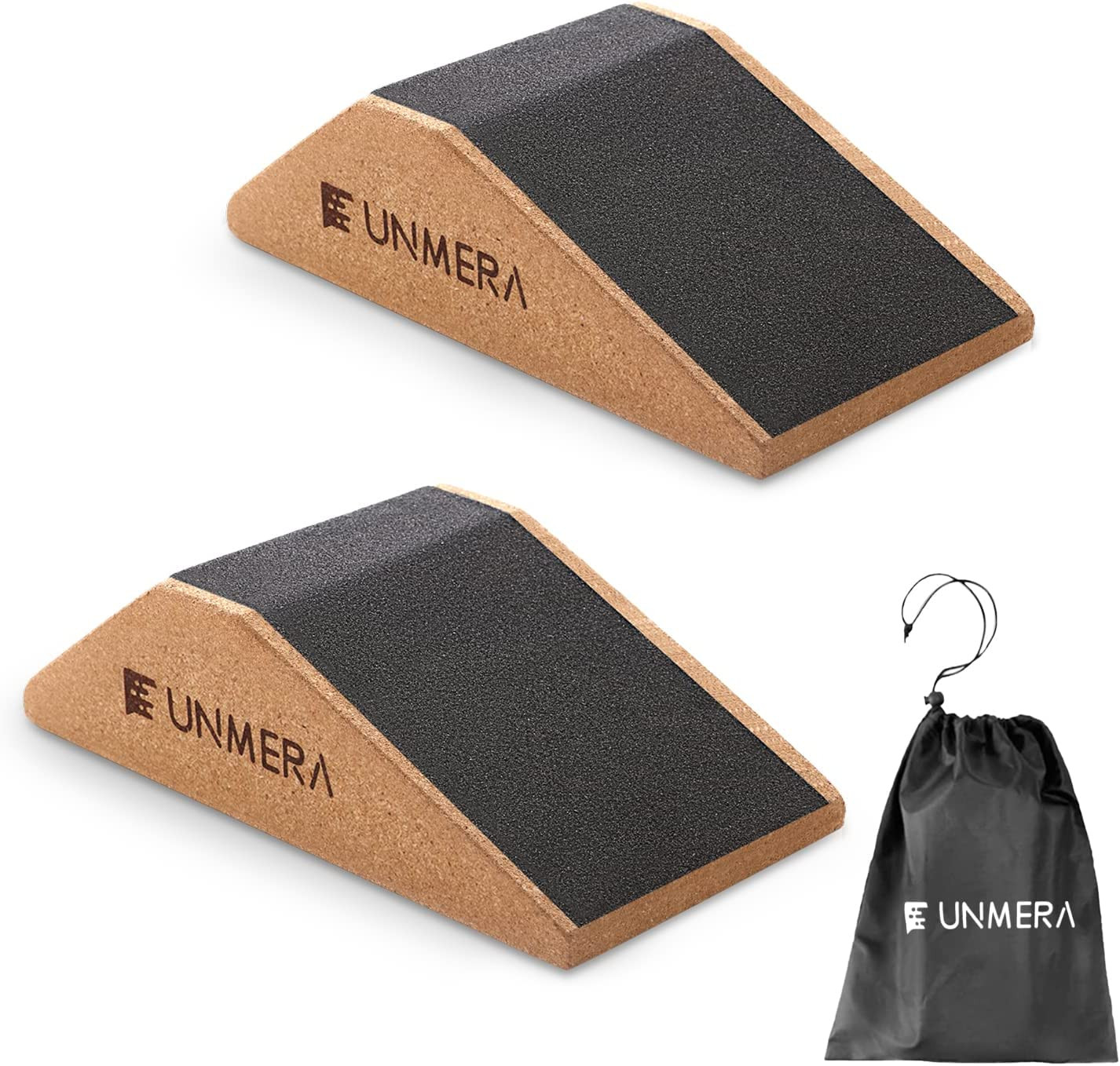 2PCS Squat Wedge Blocks, Non-Slip Heel Elevation Ramp for Squats & Calf Raises,