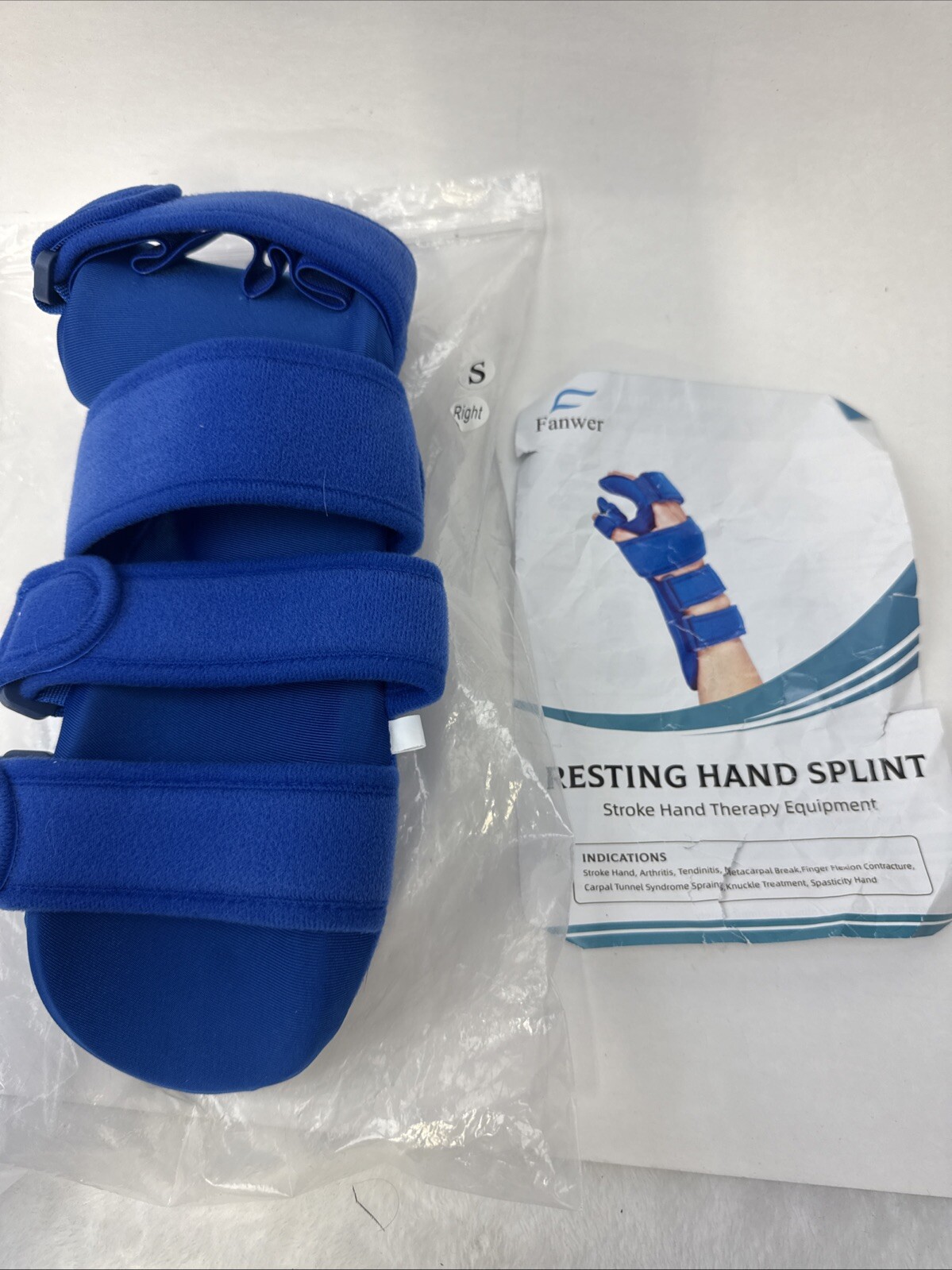 Fanwer Stroke Resting Hand Splint – Night Immobilizer Wrist Brace Right Small