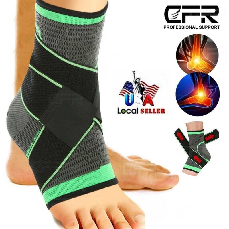 Ankle Support Adjustable Elastic Sleeve Brace Foot Sports Running Injury Protect