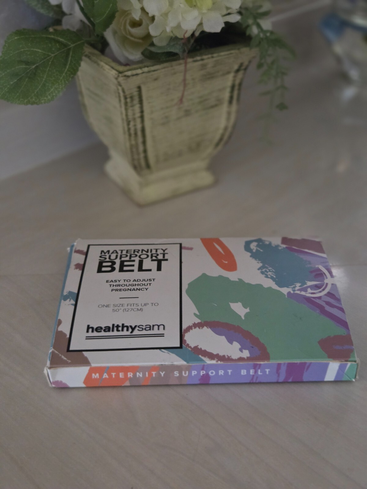 MATERNITY SUPPORT BELT ONE SIZE FITS ALL healthy sam NEW IN BOX (DD-5-M-2)