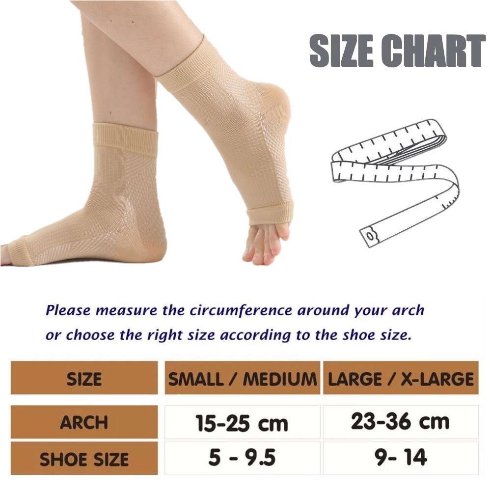 Compression Socks Foot Pain Relief Ankle Support Sleeve Brace Plantar Fasciitis