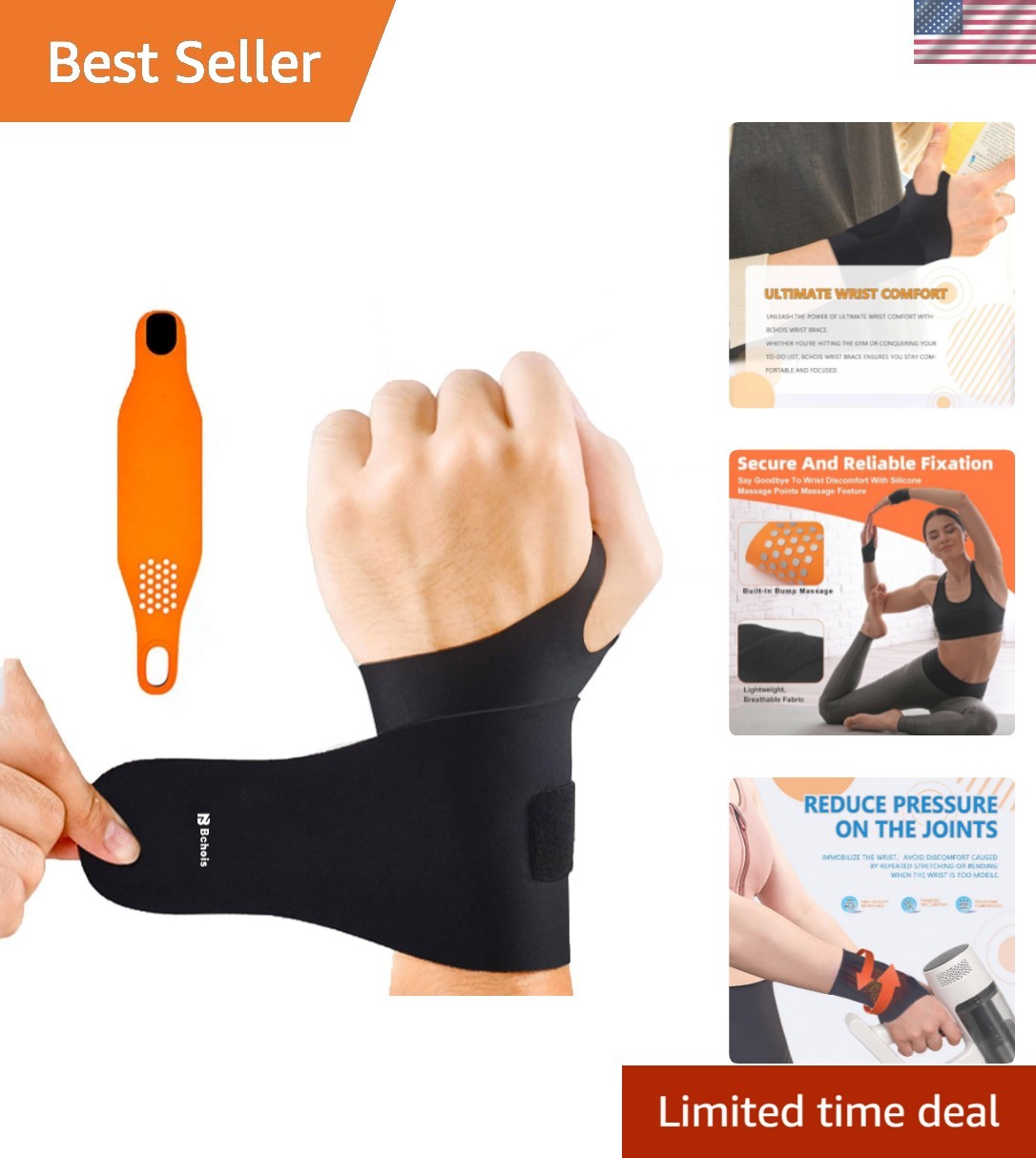 Wrist Brace,Wrist Support for Carpal Tunnel Pain Relief,Ulnar Brace Ultra-Thi…