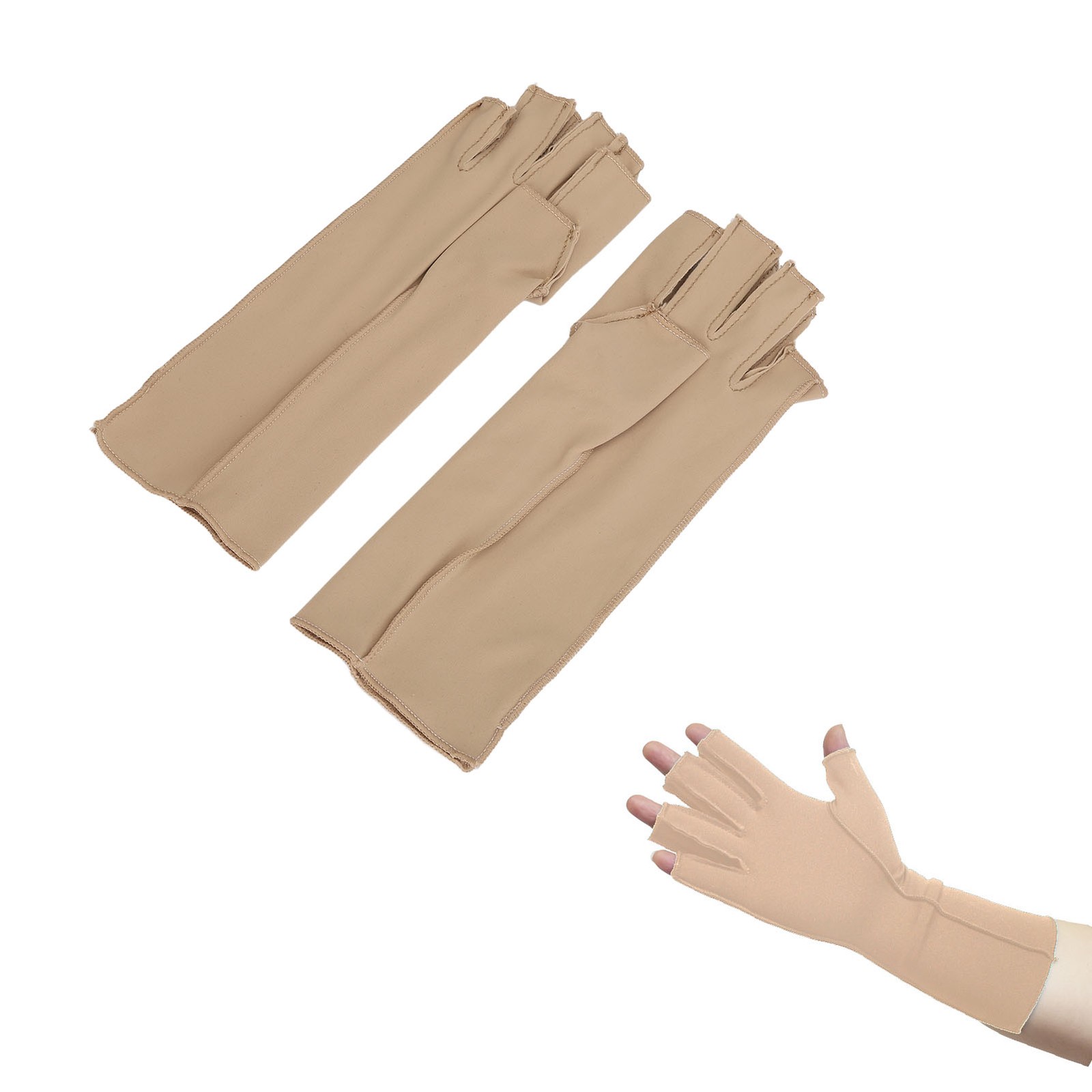 2pcs Arthritis Compression Hand Nylon Anti Slip Half Finger Compression