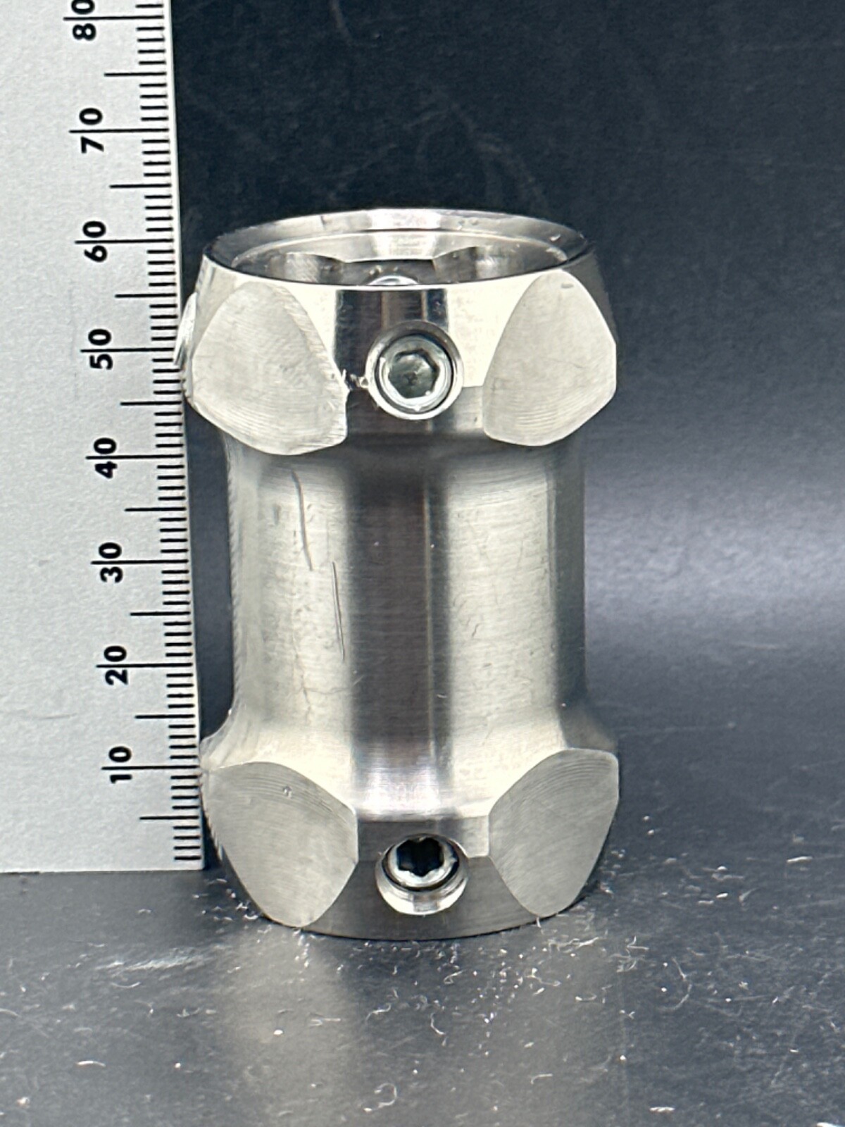 Prosthetic component adapter part. Double end female receiver.