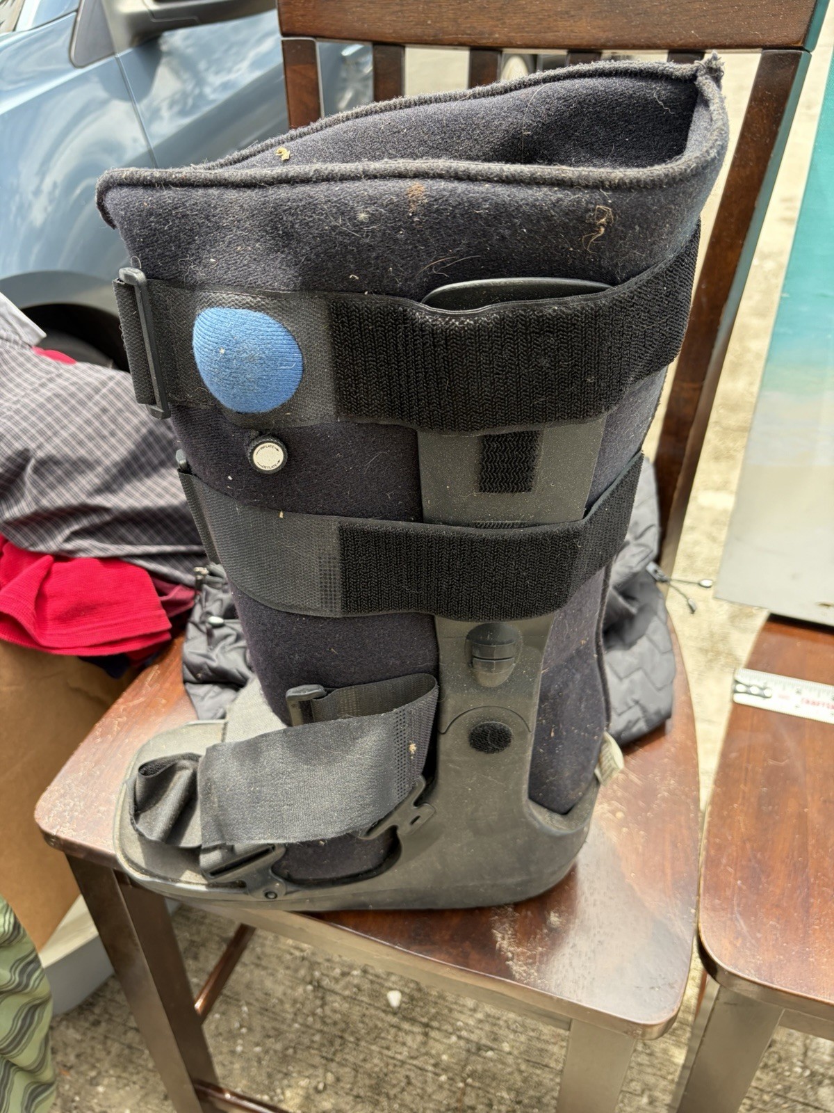Adjustable Black Orthopedic Walking Boot, One Size Leg/Ankle/Foot Immobilizer