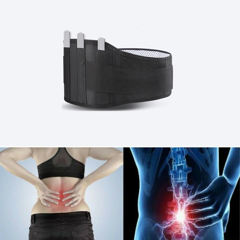 Lower Back Support Belt Adjustable Waist Brace Lumbar Pain Relief for Men Women
