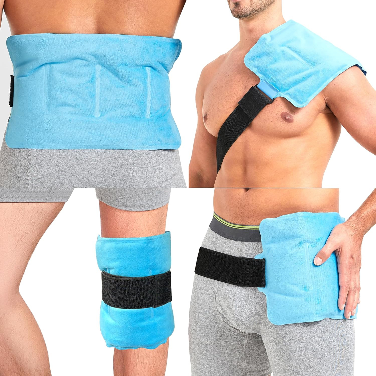 Lower Back & Waist Gel Ice Pack for Injuries Reusable Large Flexible