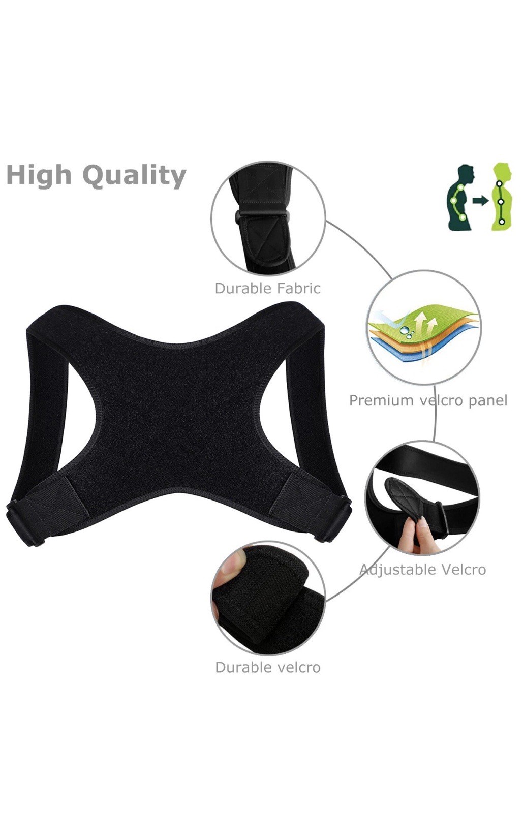Posture Correcter Men Women Back Support Belt Fix Pain Relief Posture Corrector