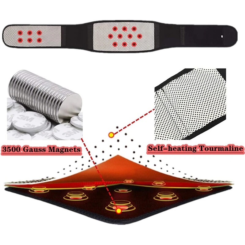 Fajas Para La Dolor De Espalda Soporte Lumbar Refuerzo Magnetic Self Heating Gym
