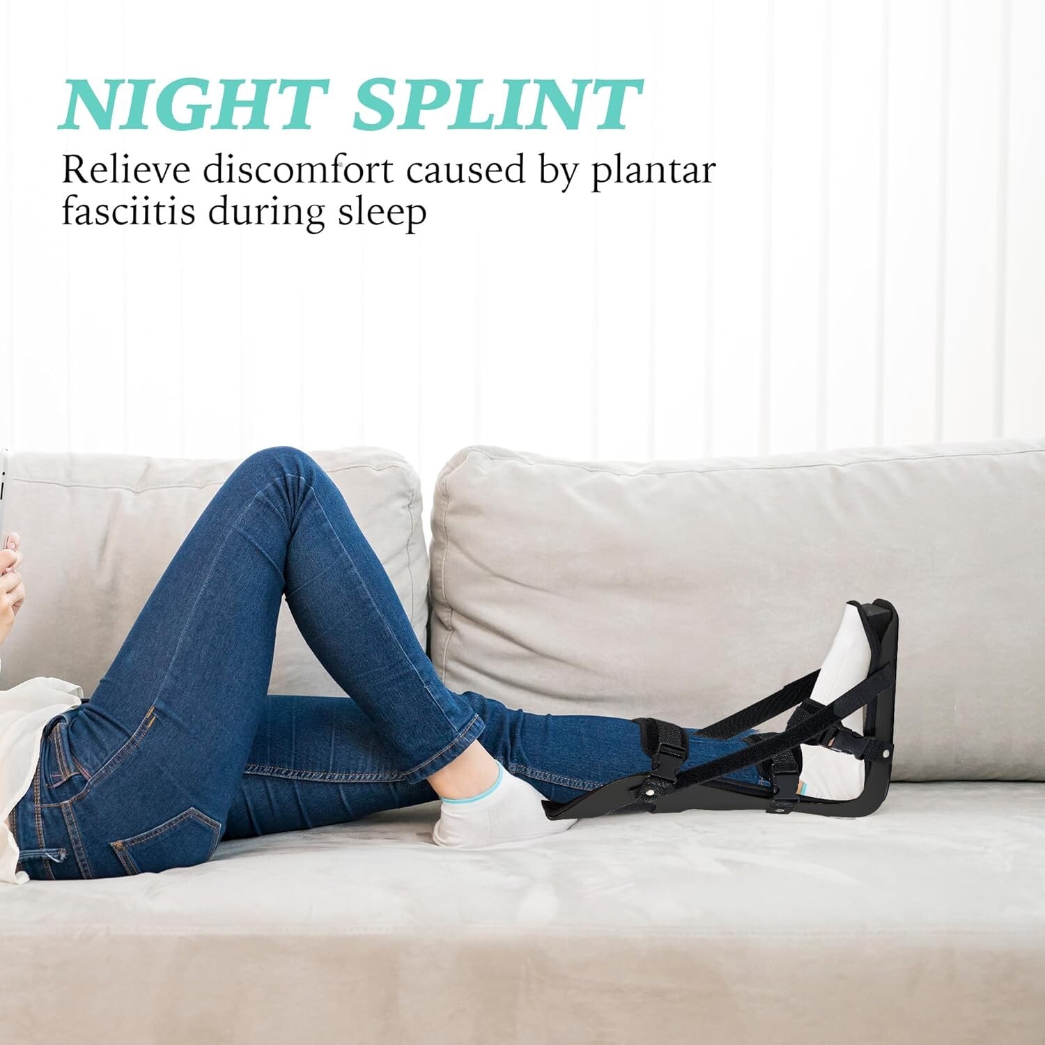 Adjustable Plantar Fasciitis Posterior Night Splint Sleeping Boot Adult XL