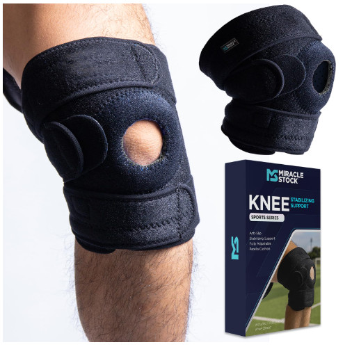 Miracle Sock Knee Brace Patella Gel Side Stabilizers Meniscus ACL