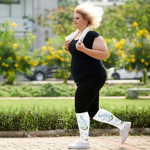Plus Size Compression Socks for XX-Large 00-4 Pack Black/Black/Black/White