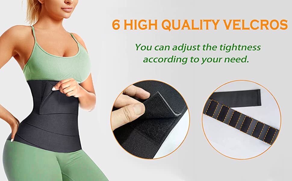 Waist Trainer with Loop Design, Tightness Adjustable & Non-Slip, Plus Size, pack