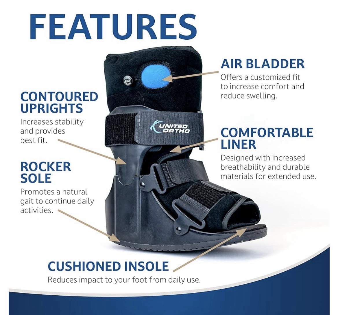 United Ortho Small Air Cam Fracture Boot Brace Walker Foot Ankle Orthopedic